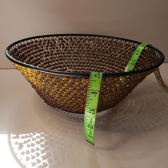 Vintage Metal Beaded Basket - Picture 11 of 11